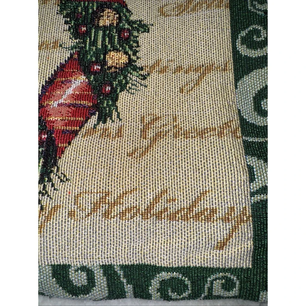 4 Vintage Trim A Home KMart Tapestry Placemats Reversible Christmas TreeWreath00